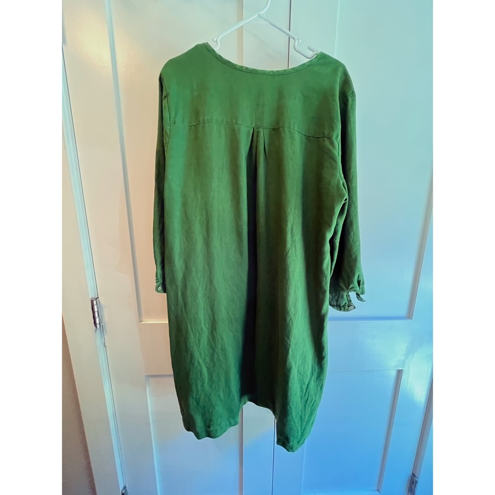 J. Jill 100% Linen Pullover Tunic/Shift Dress with 3/4 Length Sleeves - Picture 4 of 13